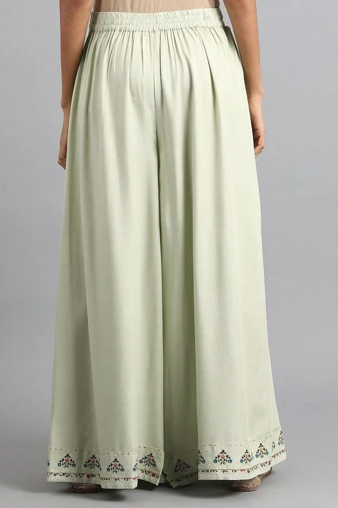 Green Flared Pants
