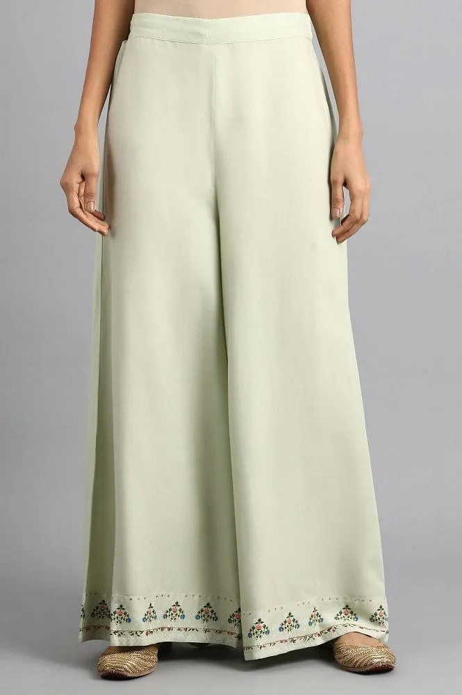 Green Flared Pants
