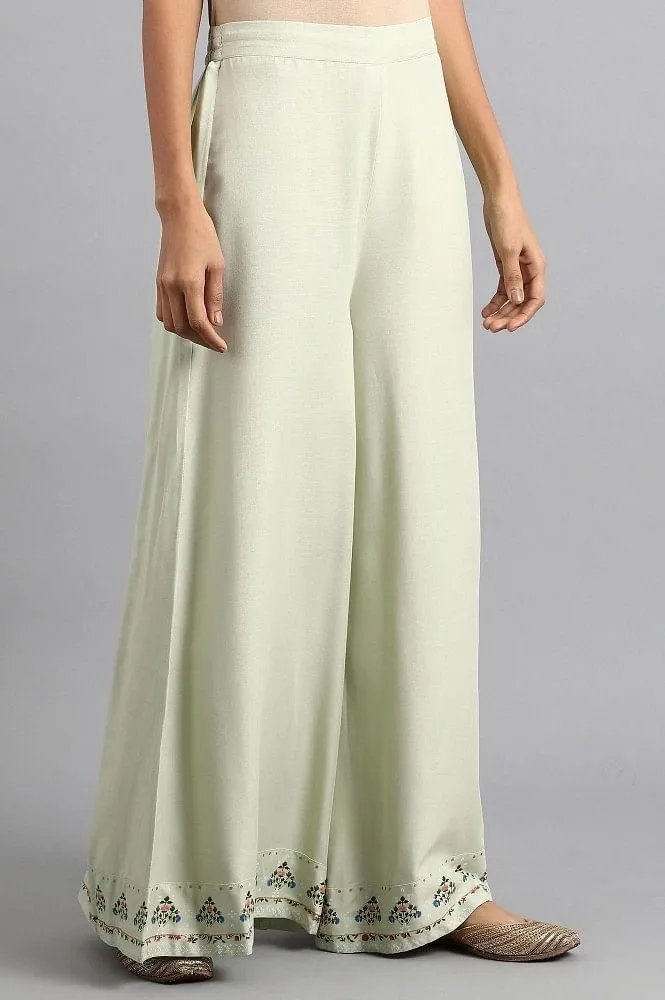 Green Flared Pants