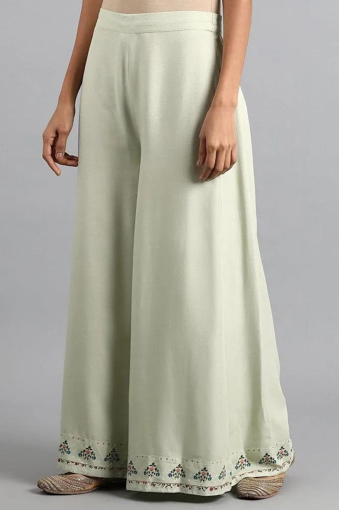 Green Flared Pants