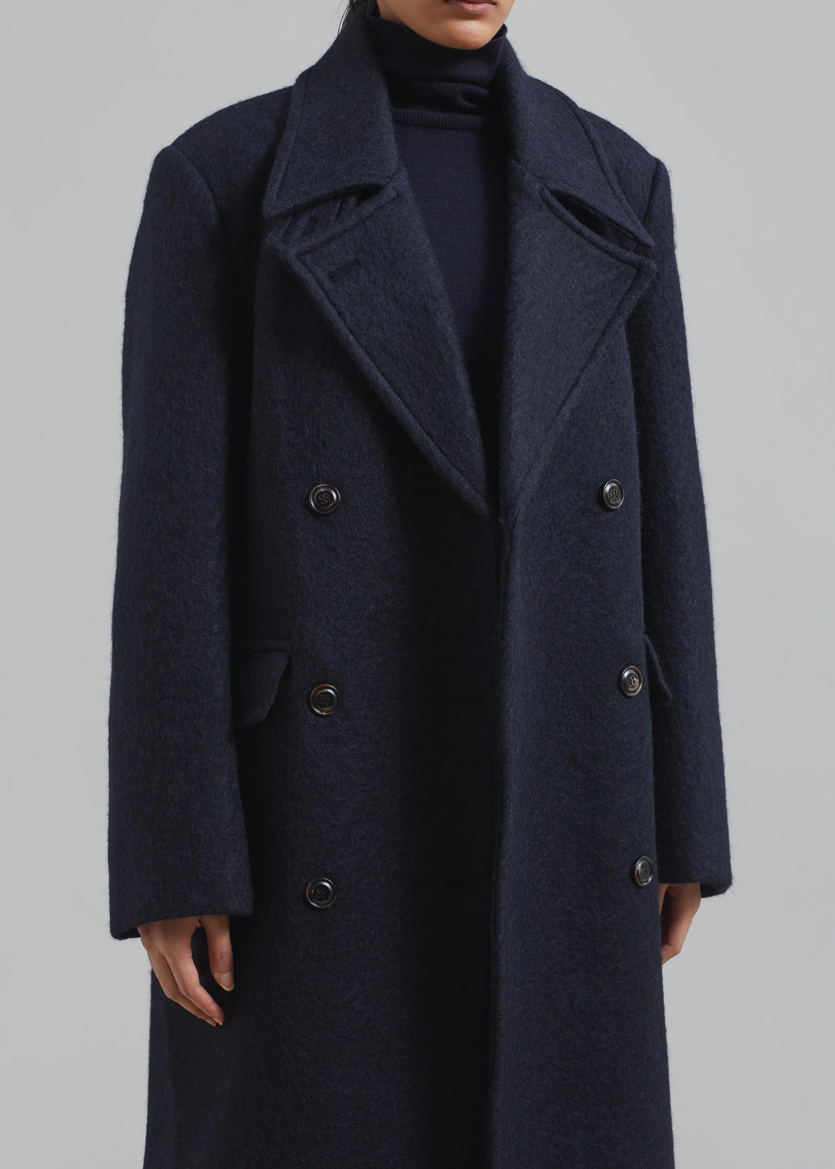 Jeremiah Wool Coat - Navy