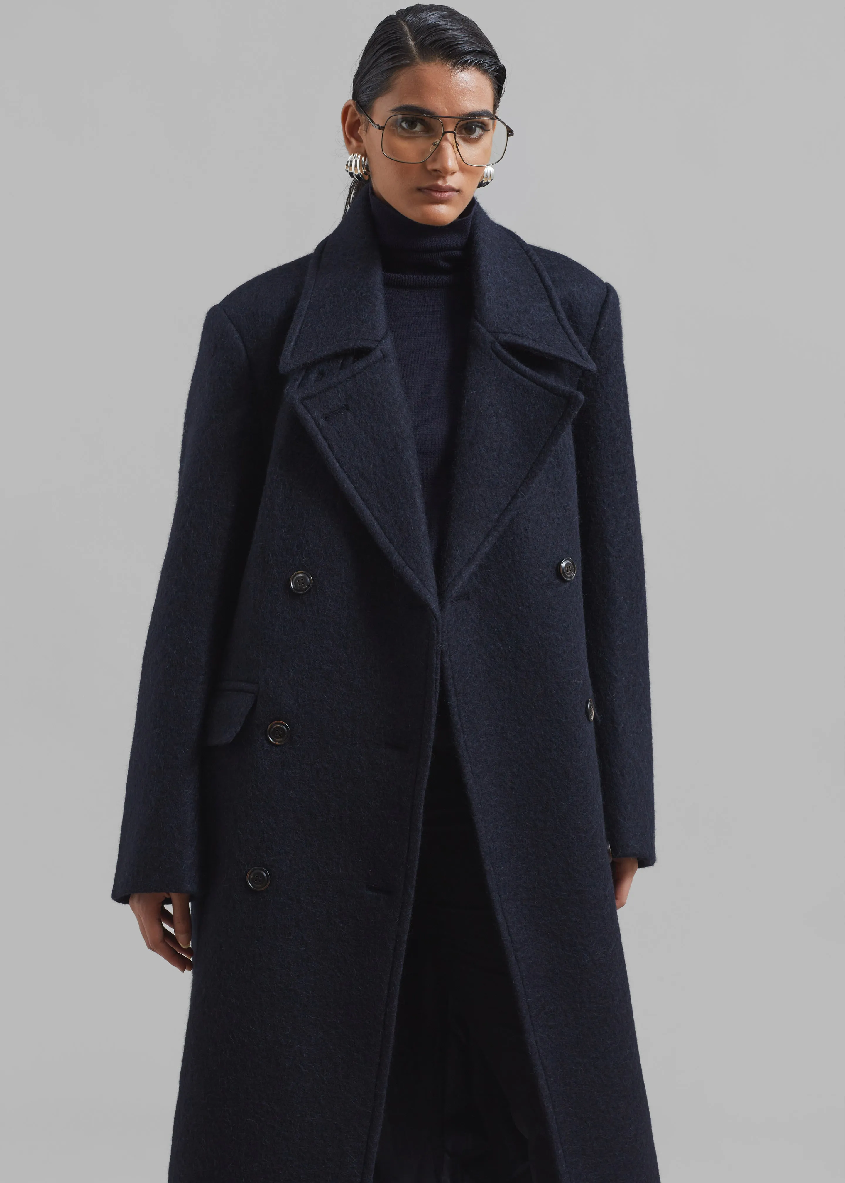 Jeremiah Wool Coat - Navy