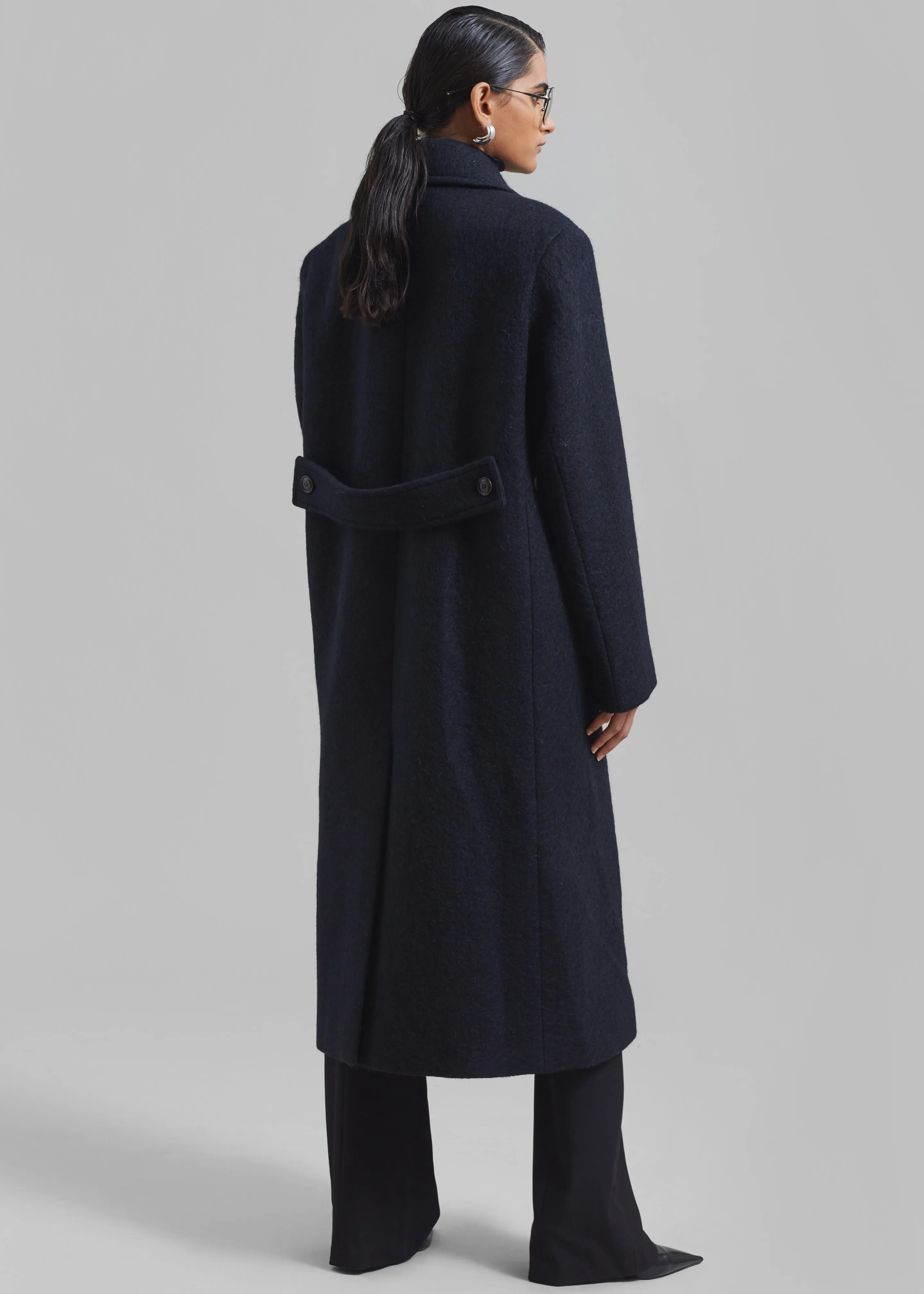 Jeremiah Wool Coat - Navy