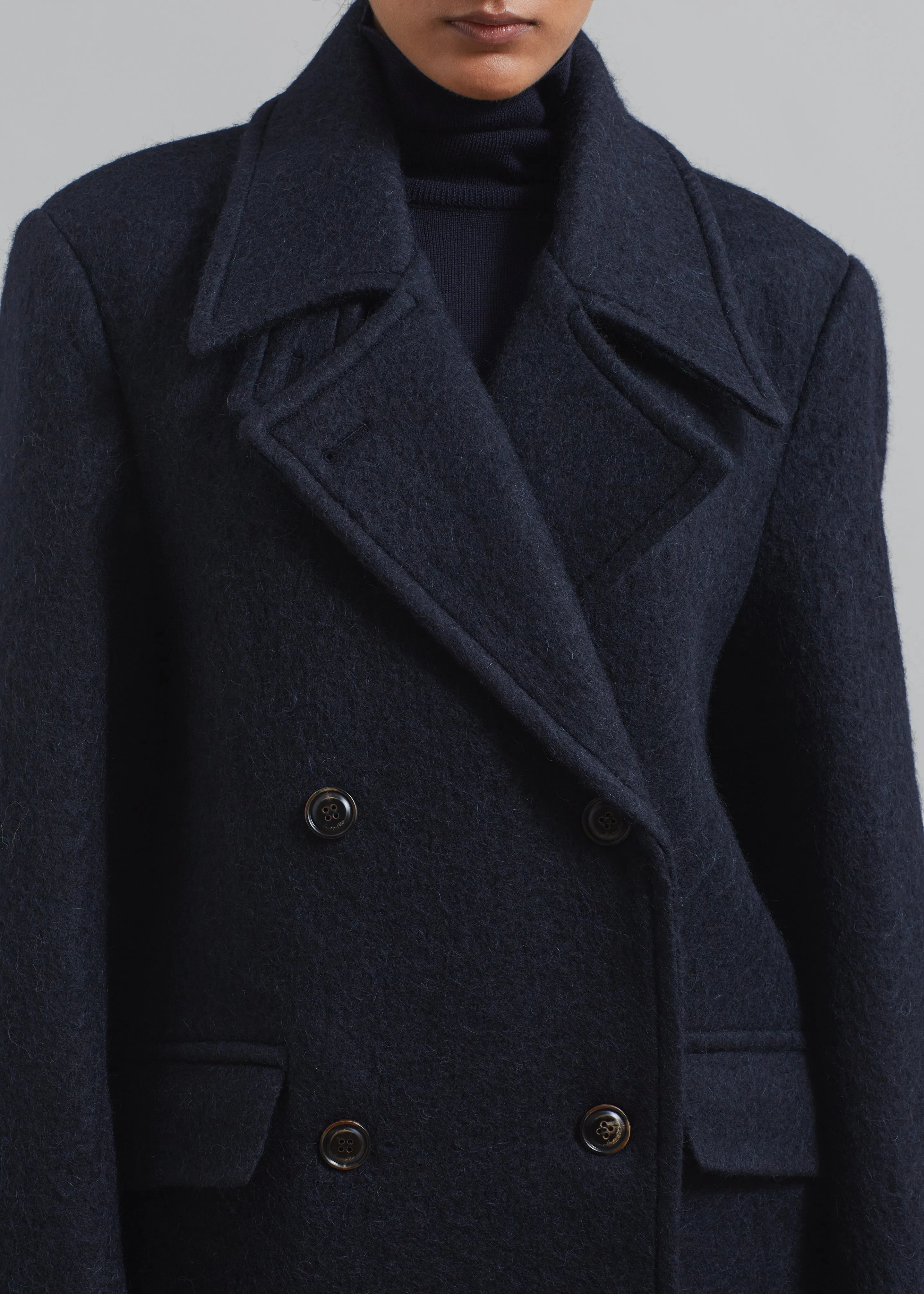 Jeremiah Wool Coat - Navy