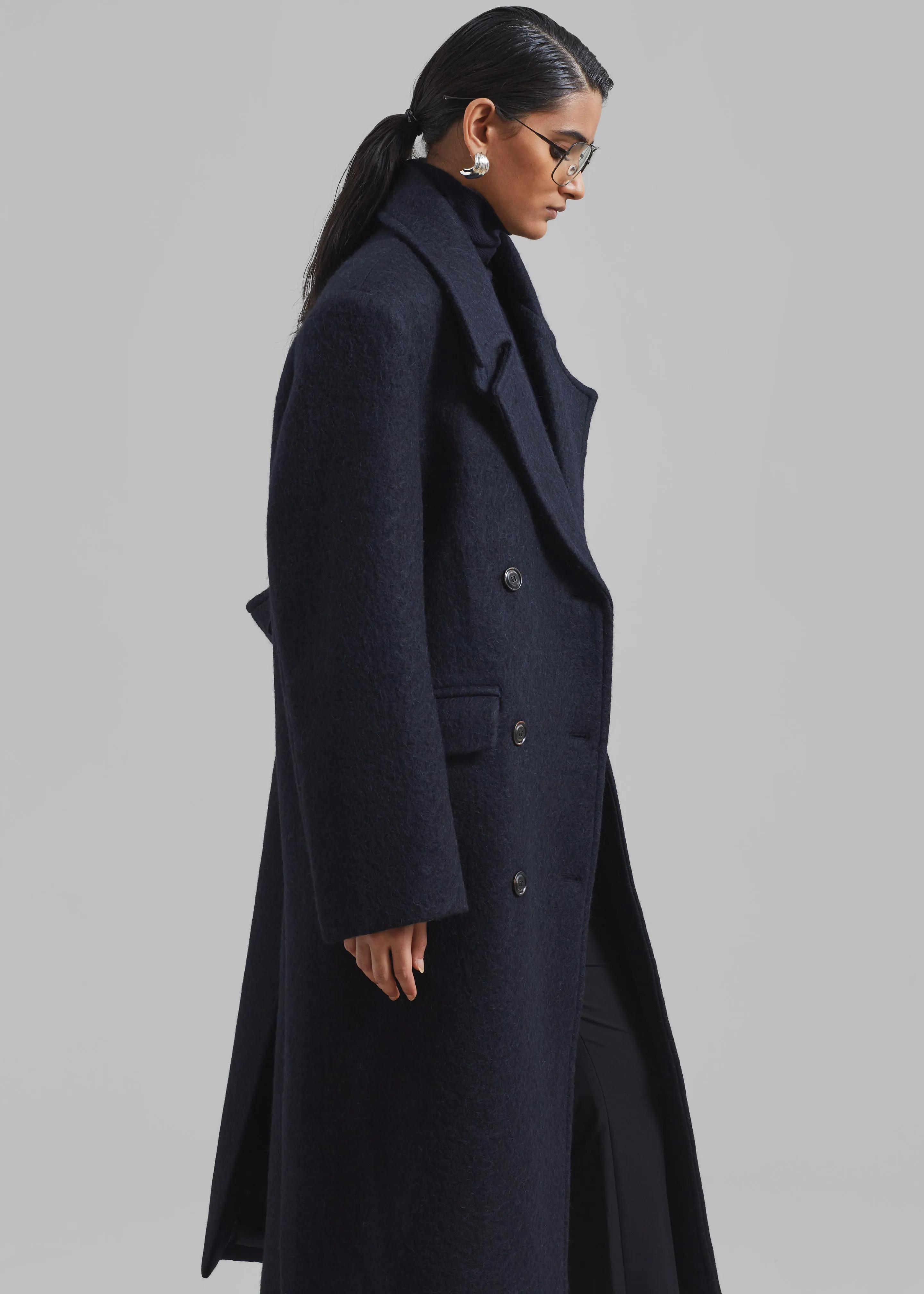 Jeremiah Wool Coat - Navy