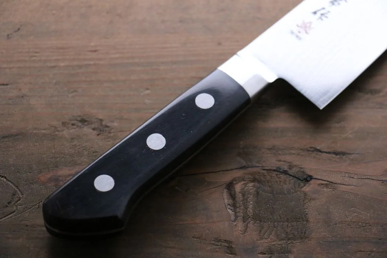 Kanetsune VG10 33 Layer Damascus Santoku  180mm Pakka wood Handle