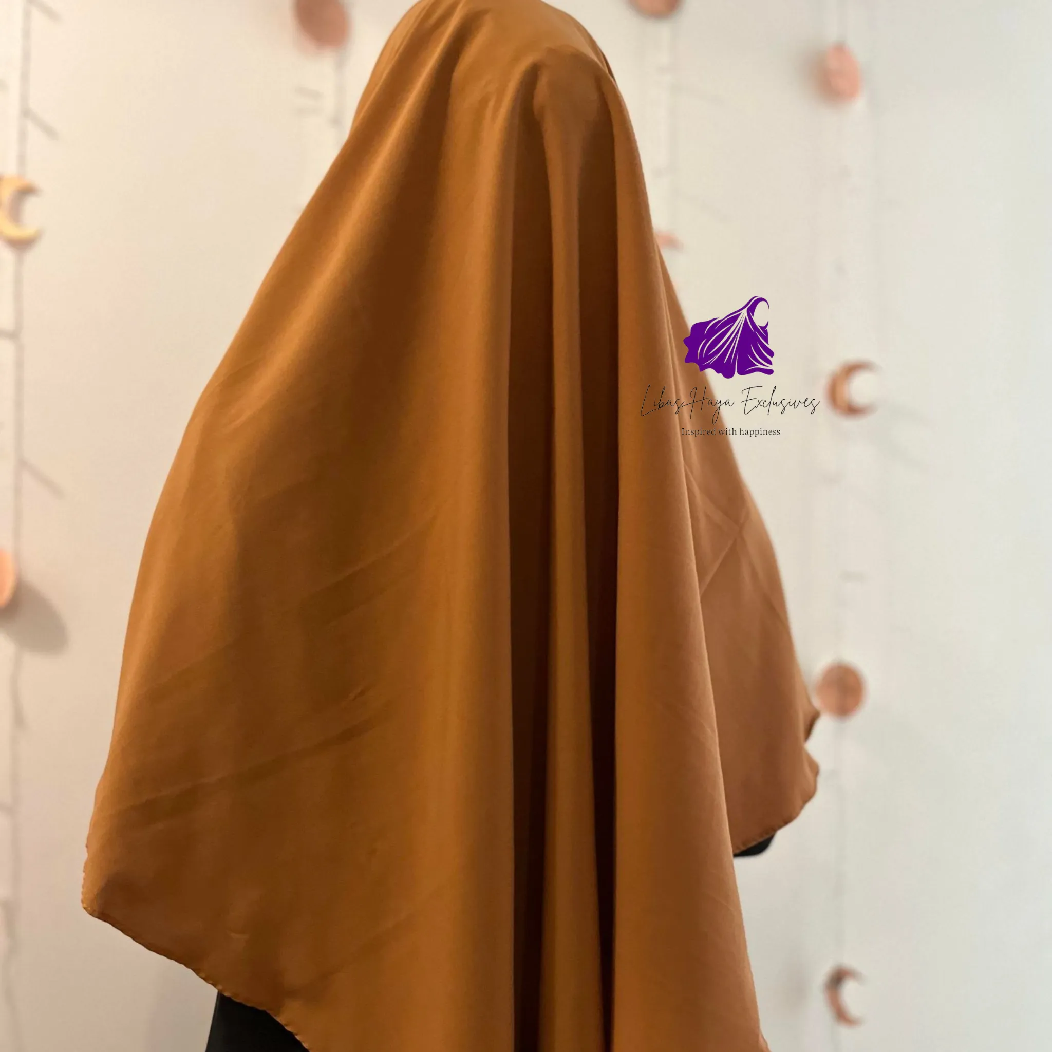 Khimar, Zahra Khimar-Single layer khimar with built in niqab-Brown