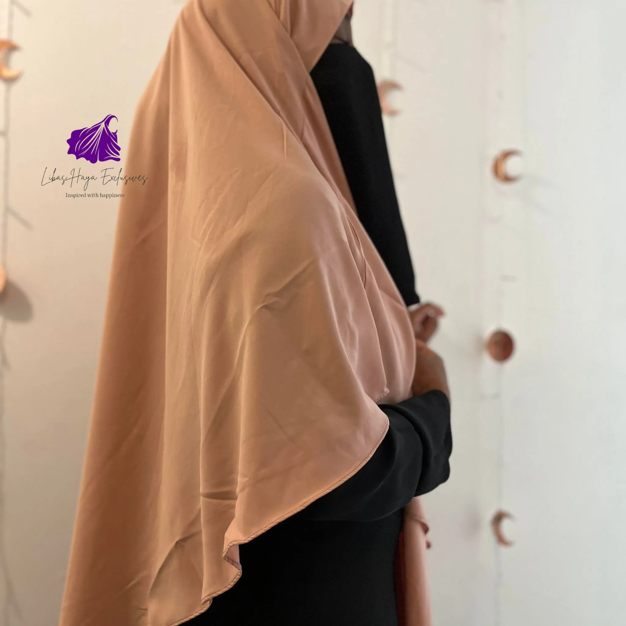 Khimar, Zahra Khimar-Single layer khimar with built in niqab-Brown