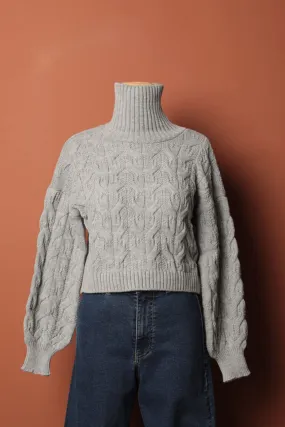 KKT Knitwear Fabric Knit Detailed Women's Gray Sweater - Sanlúcar de Barrameda
