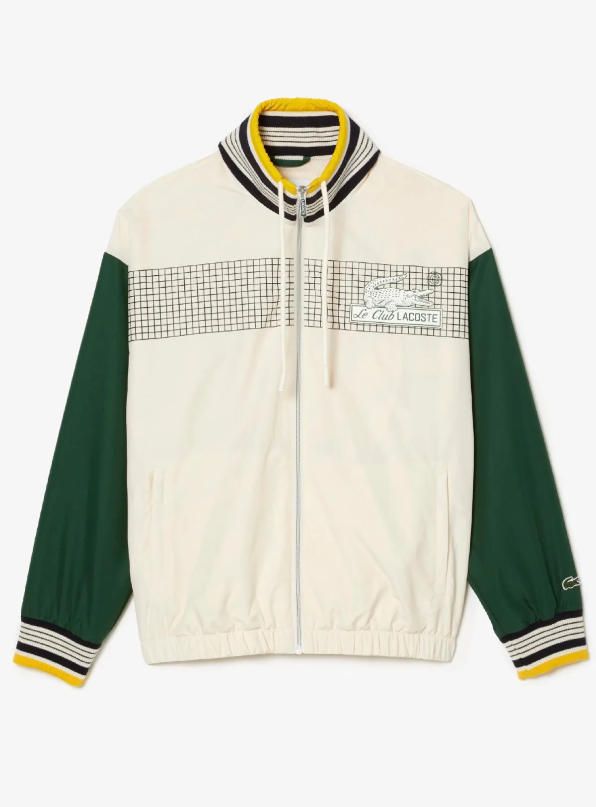 Lacoste Track Jacket - Tennis Print - White-XFJ - BH5466 51 PT2