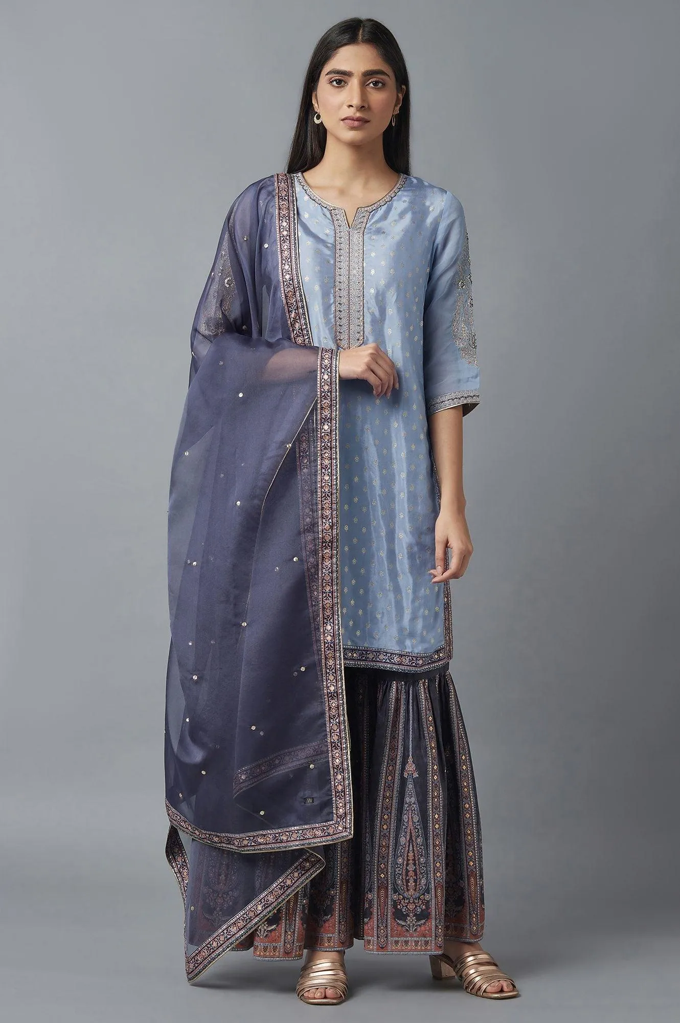 Light Purple Sharara Set