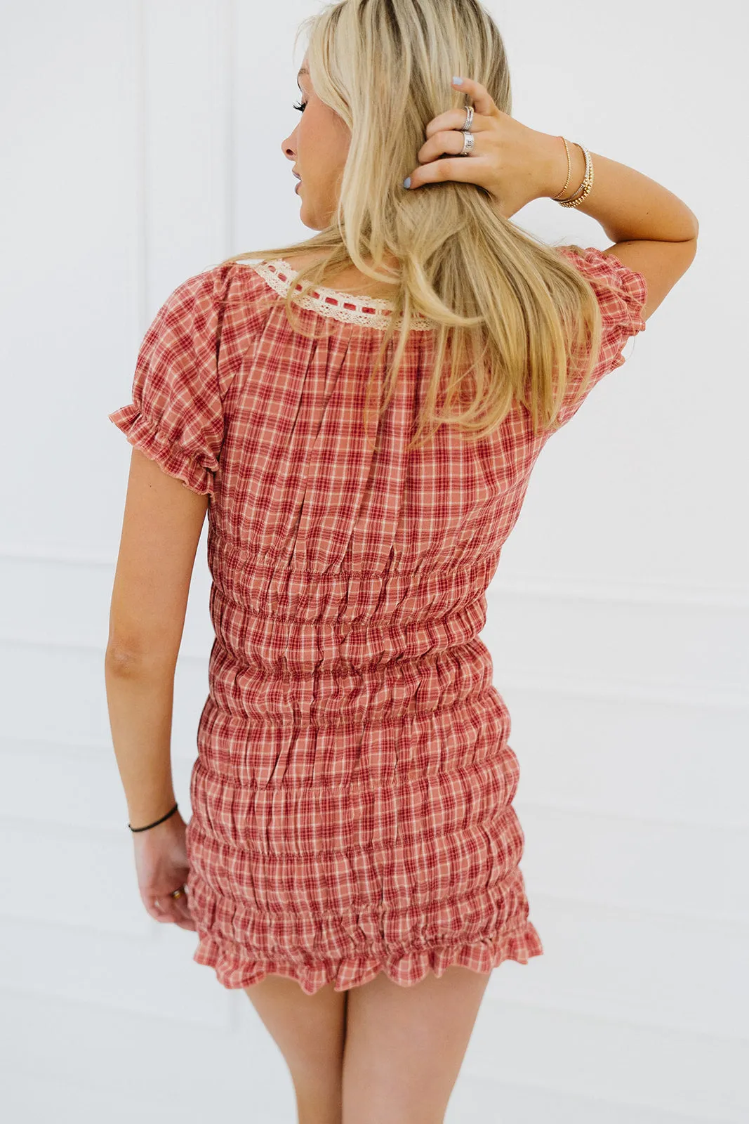 Lindy Mini Dress - Blood Orange