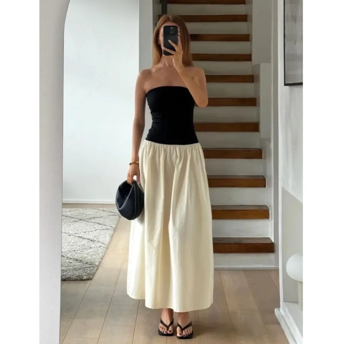 Maria Strapless Patchwork Maxi Tube Dress