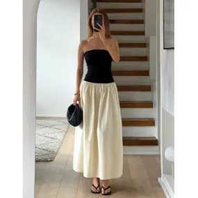 Maria Strapless Patchwork Maxi Tube Dress