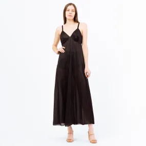 Medium 70s Black Maxi Nightgown