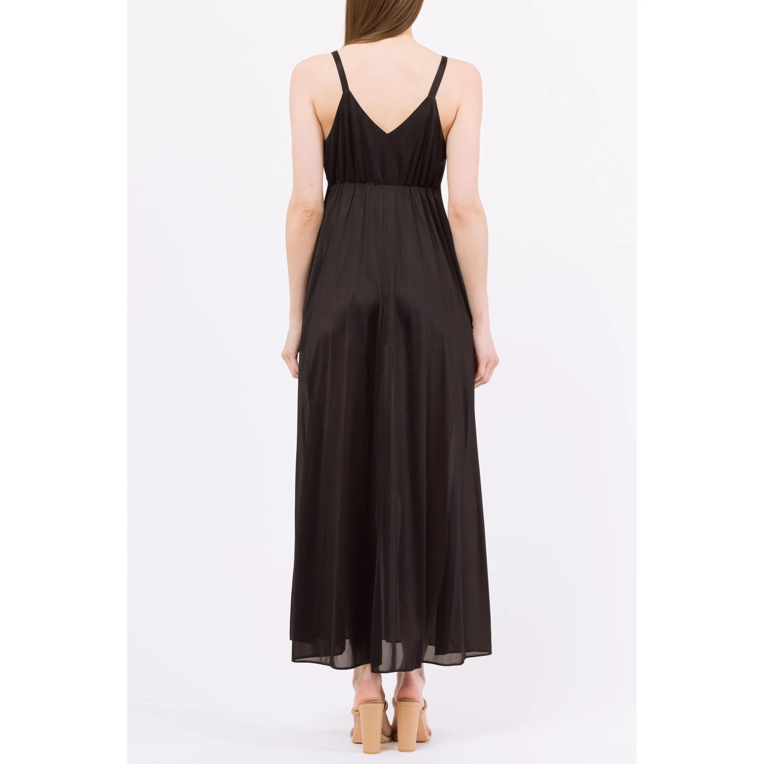 Medium 70s Black Maxi Nightgown