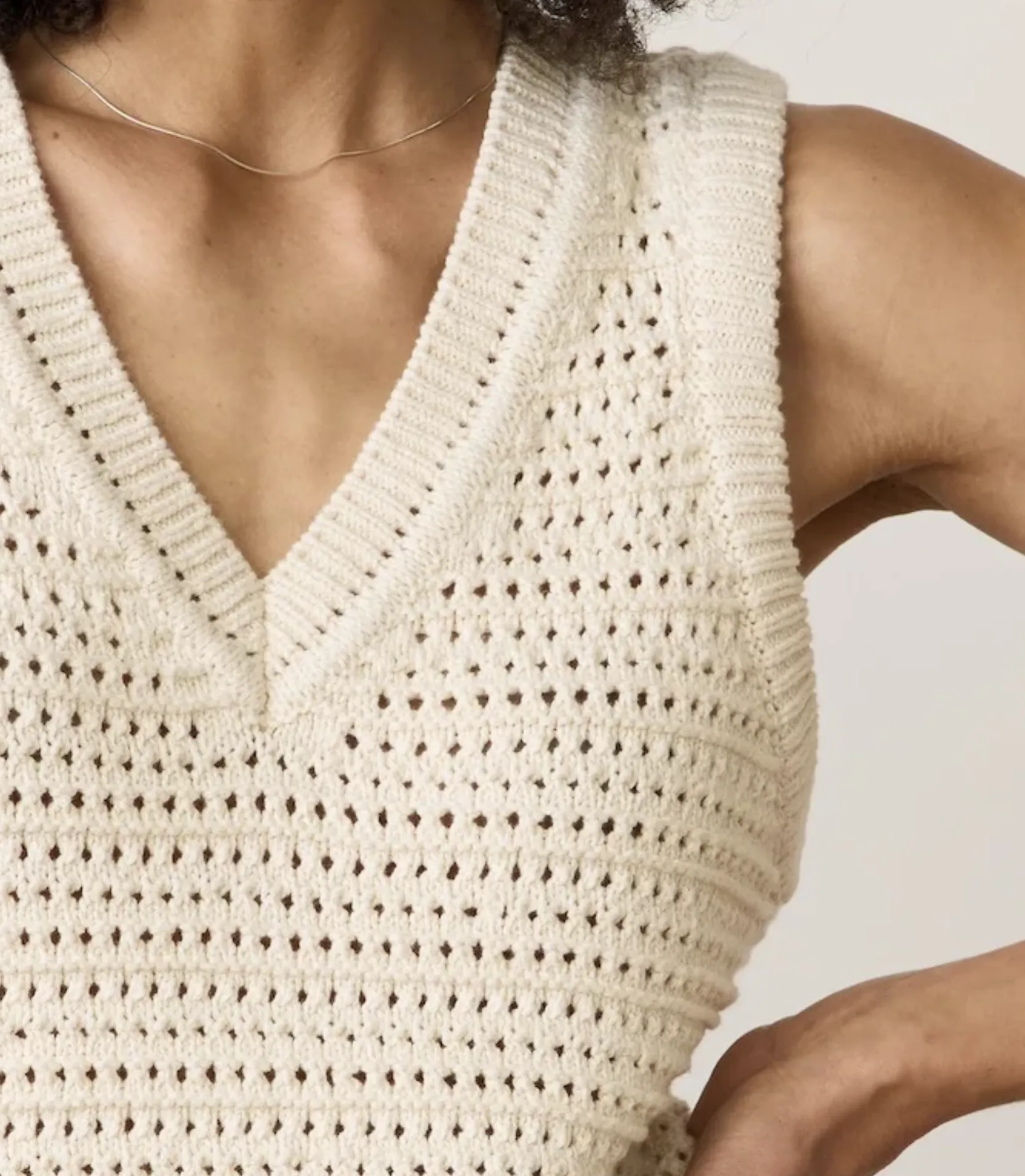 Montecito Sweater Vest - Cream