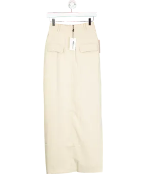 OddMuse Beige The Ultimate Muse Maxi Skirt UK S