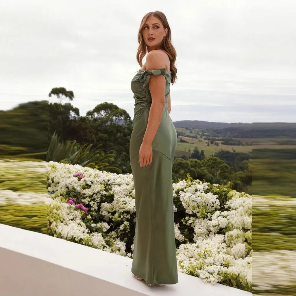 Off Shoulder Elegant Sheath Formal Dress