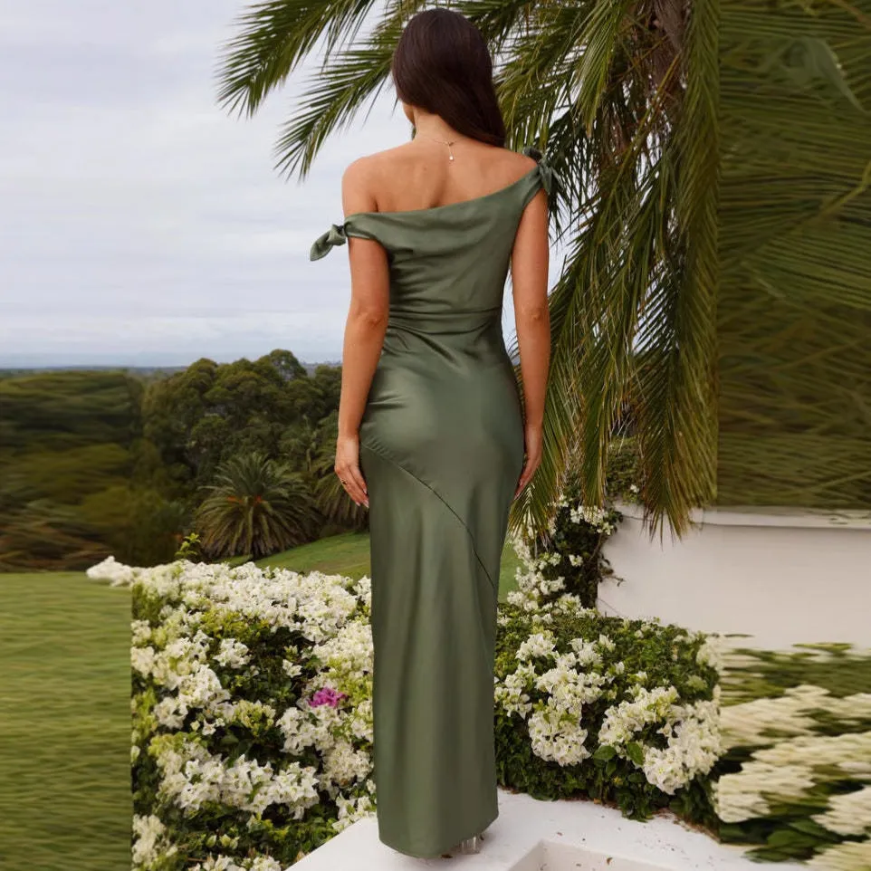 Off Shoulder Elegant Sheath Formal Dress