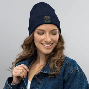Organic Cotton Ribbed Beanie - Best Mom in the World - Soft and Stylish Winter Accessory