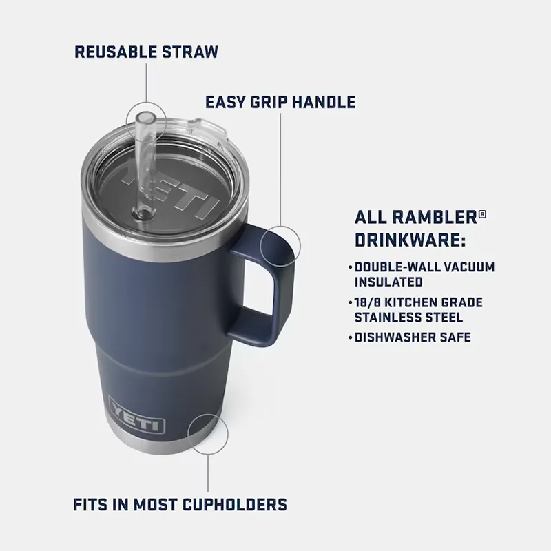 Rambler 25oz Mug with Straw Lid