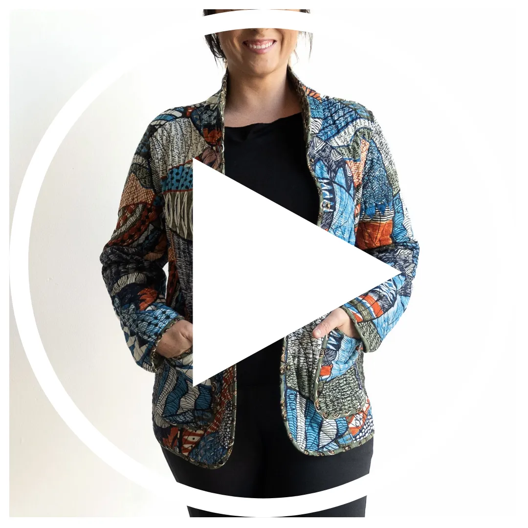 Reversible Quilted Coat by Orientique Australia - Bohemian Rhapsody - 23024