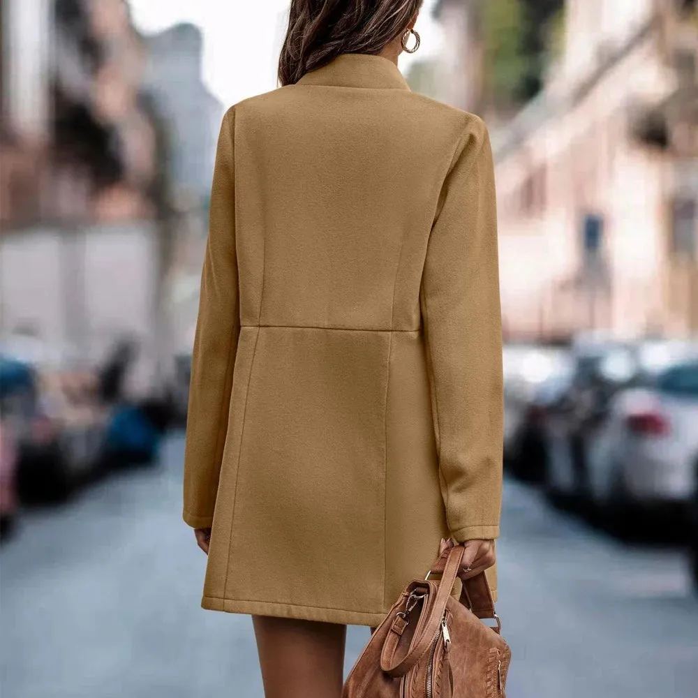 Seraphina - Stylish Long Wool Coat
