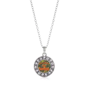 Silver I'd Rather Be Hunting Circle Charm Classic Necklace