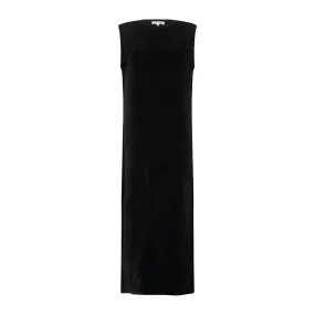 Sleeveless Velour A-Line Maxi Dress