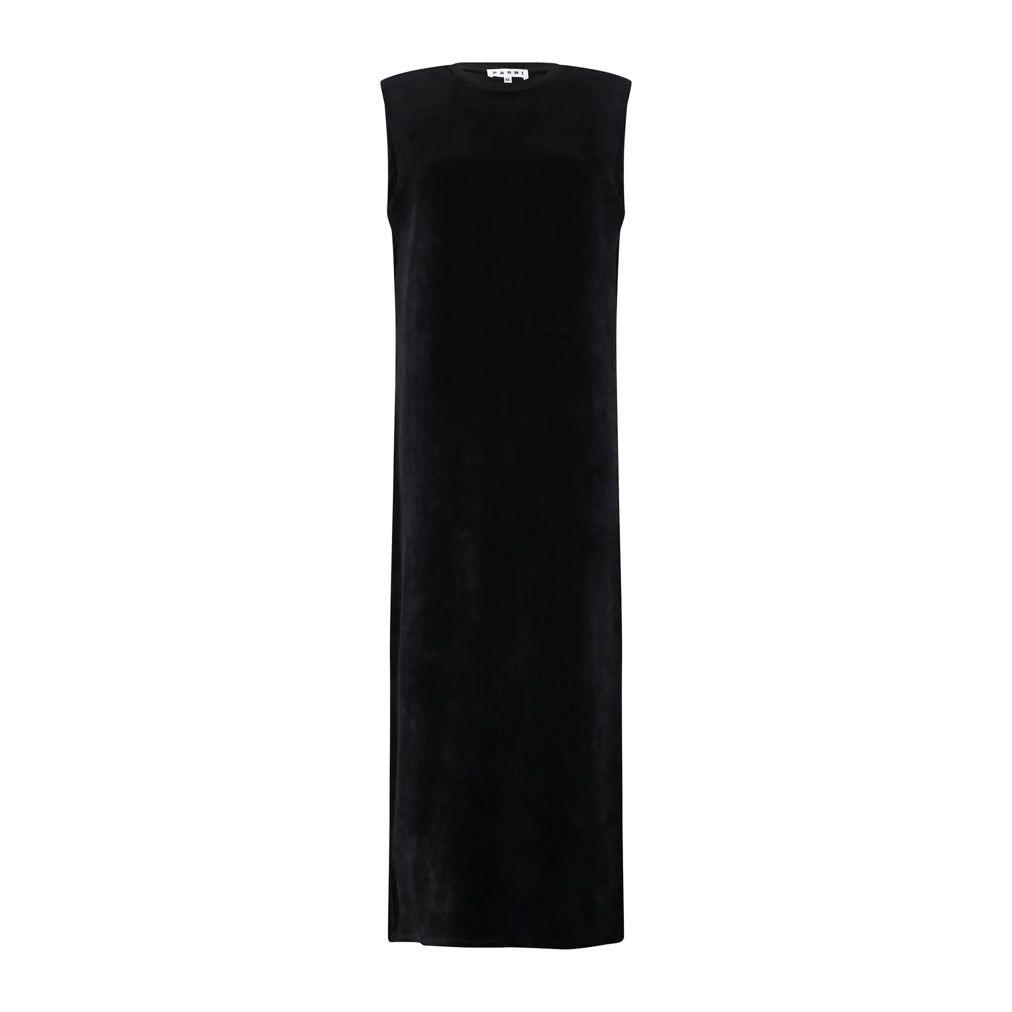 Sleeveless Velour A-Line Maxi Dress