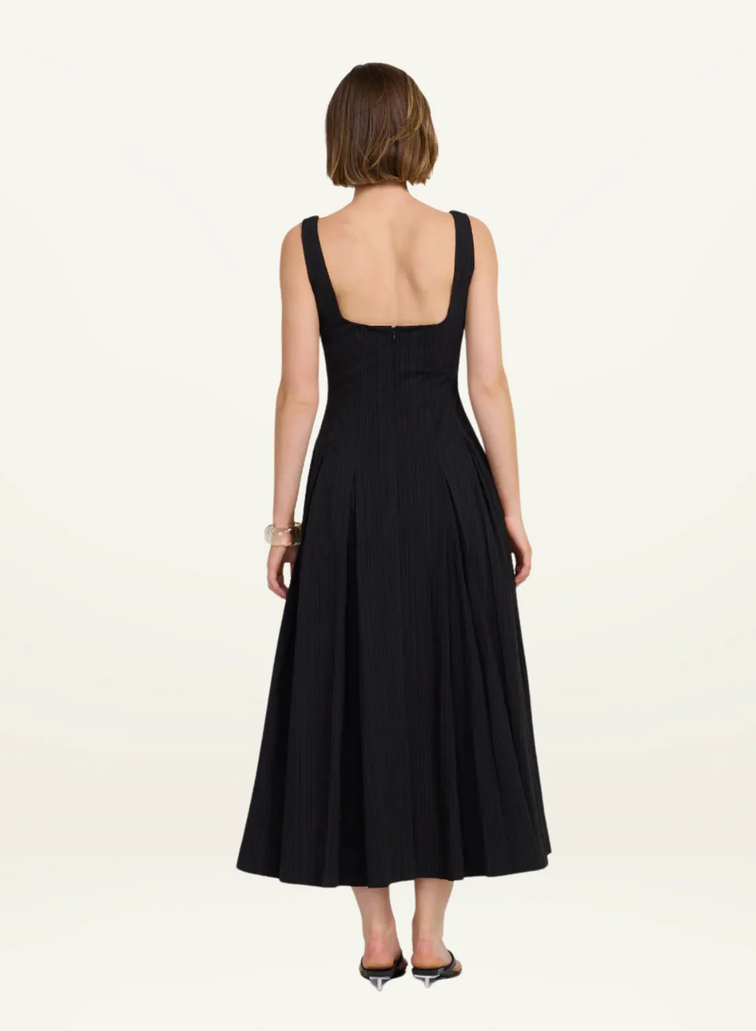 Sovere Reprive Midi Dress in BLACK