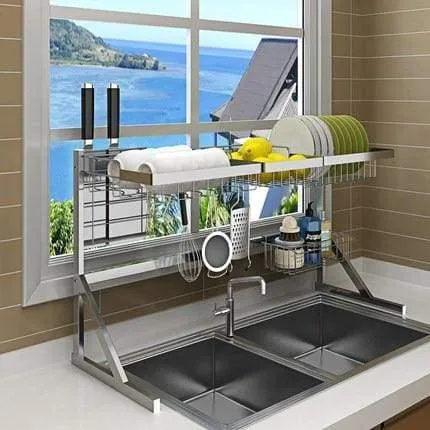 Stainless Steel 2 Layer Dish Drying Storage Rack