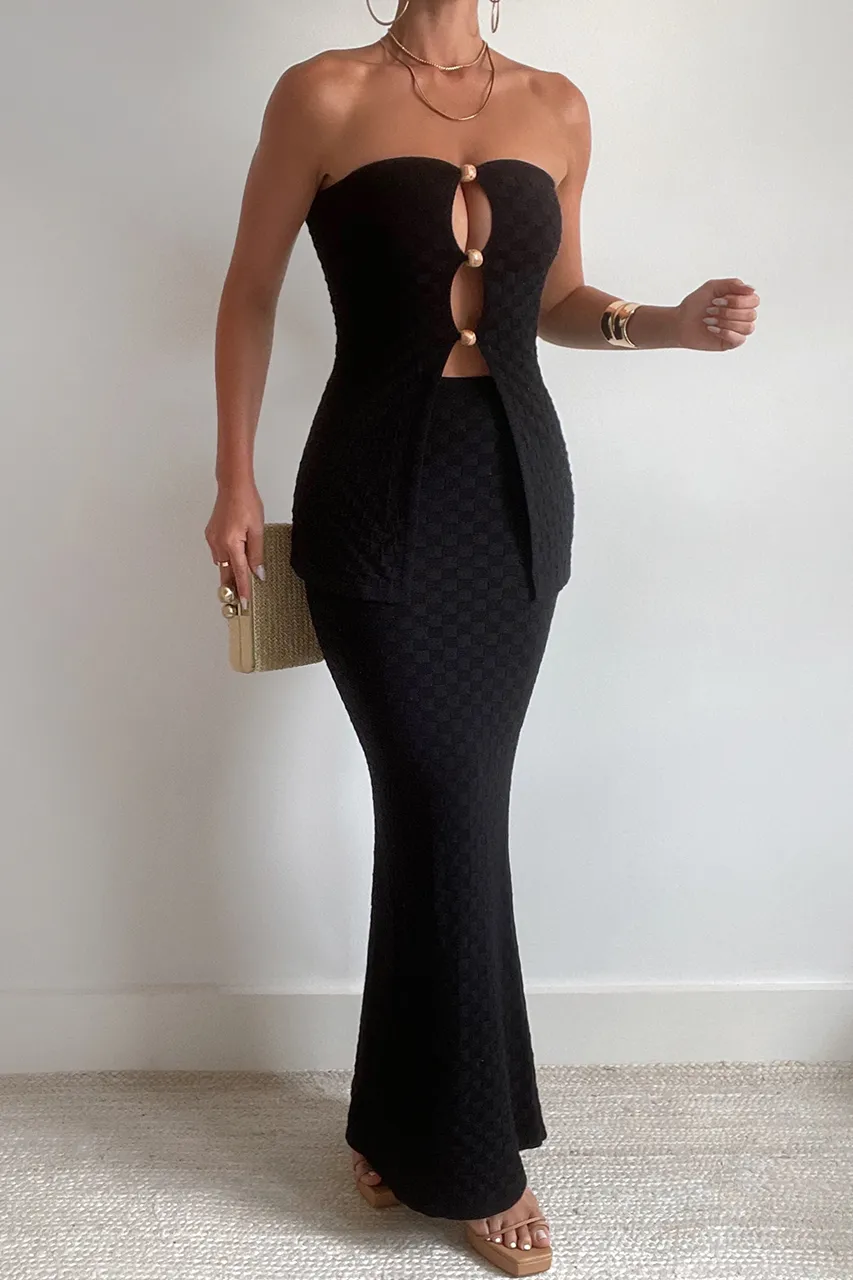 Taya Maxi Skirt Black