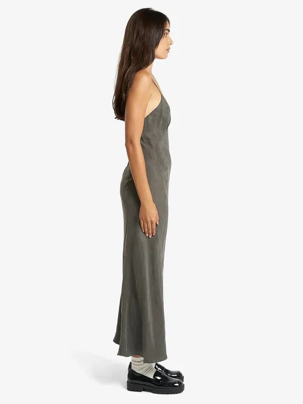 Thrills Chelsea Full Length Slip Dress- Truffle