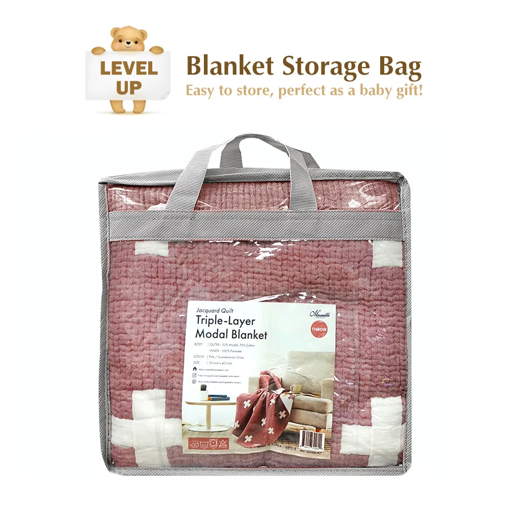 Triple Layer Modal Baby Blanket in Pink