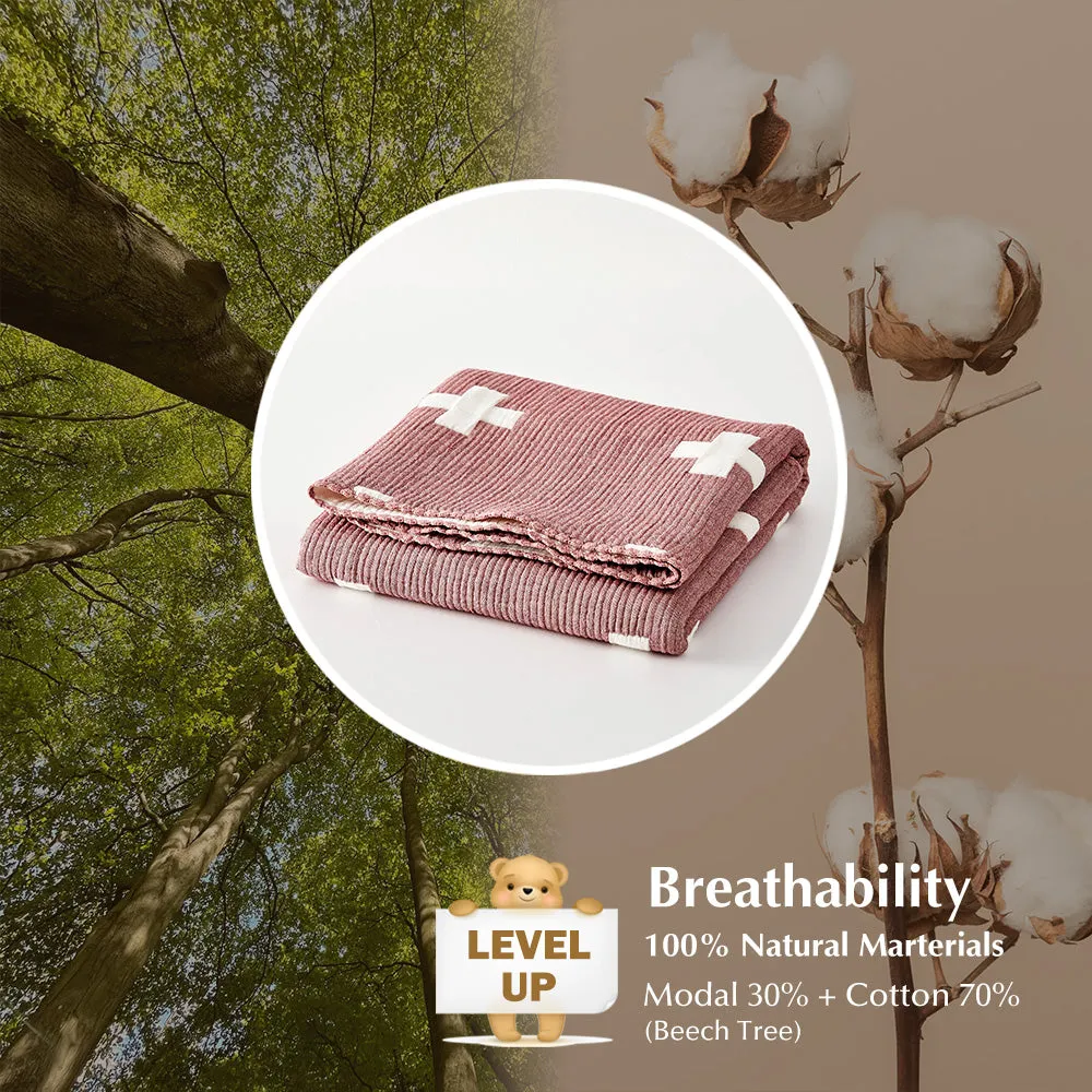 Triple Layer Modal Baby Blanket in Pink