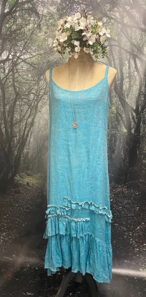 Turquoise Tatiana slip dress