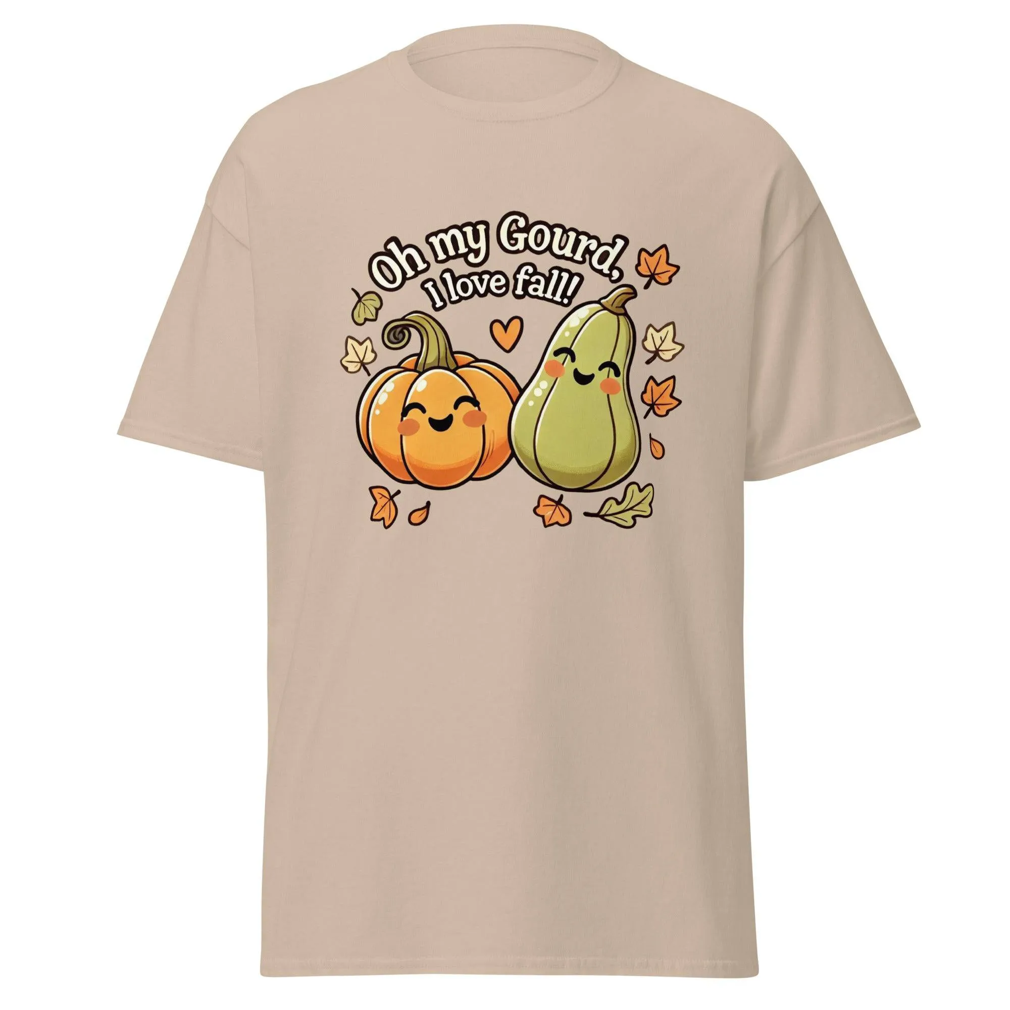 Unisex Fall Printed Tshirt – "Oh My Gourd, I Love Fall" – Fun Fall Graphic Tee for Autumn Lovers"