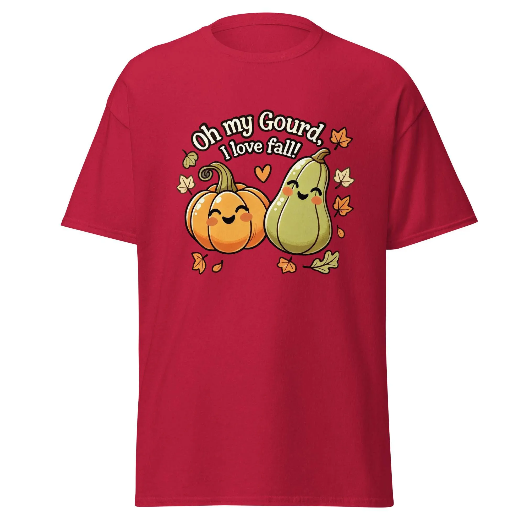 Unisex Fall Printed Tshirt – "Oh My Gourd, I Love Fall" – Fun Fall Graphic Tee for Autumn Lovers"