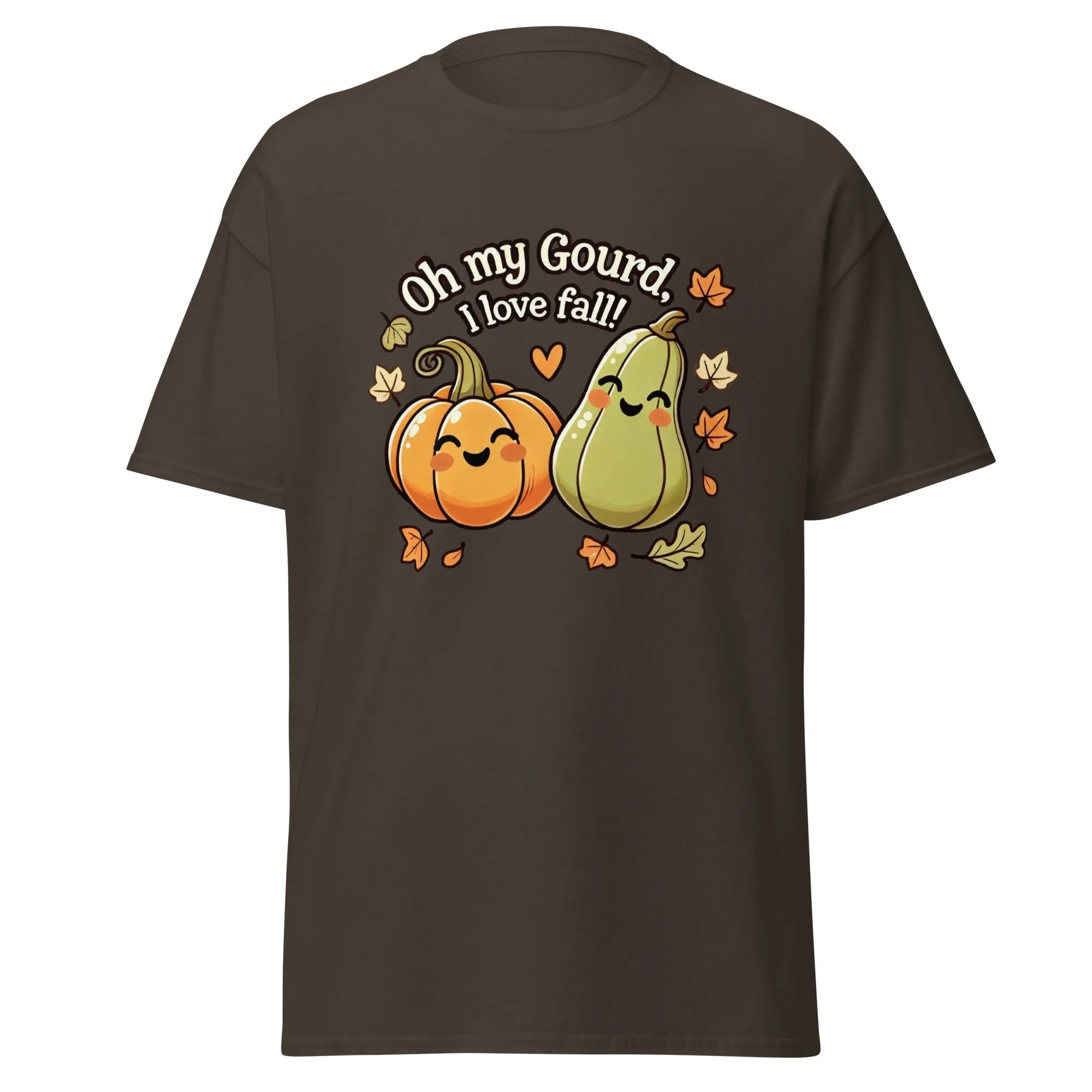 Unisex Fall Printed Tshirt – "Oh My Gourd, I Love Fall" – Fun Fall Graphic Tee for Autumn Lovers"