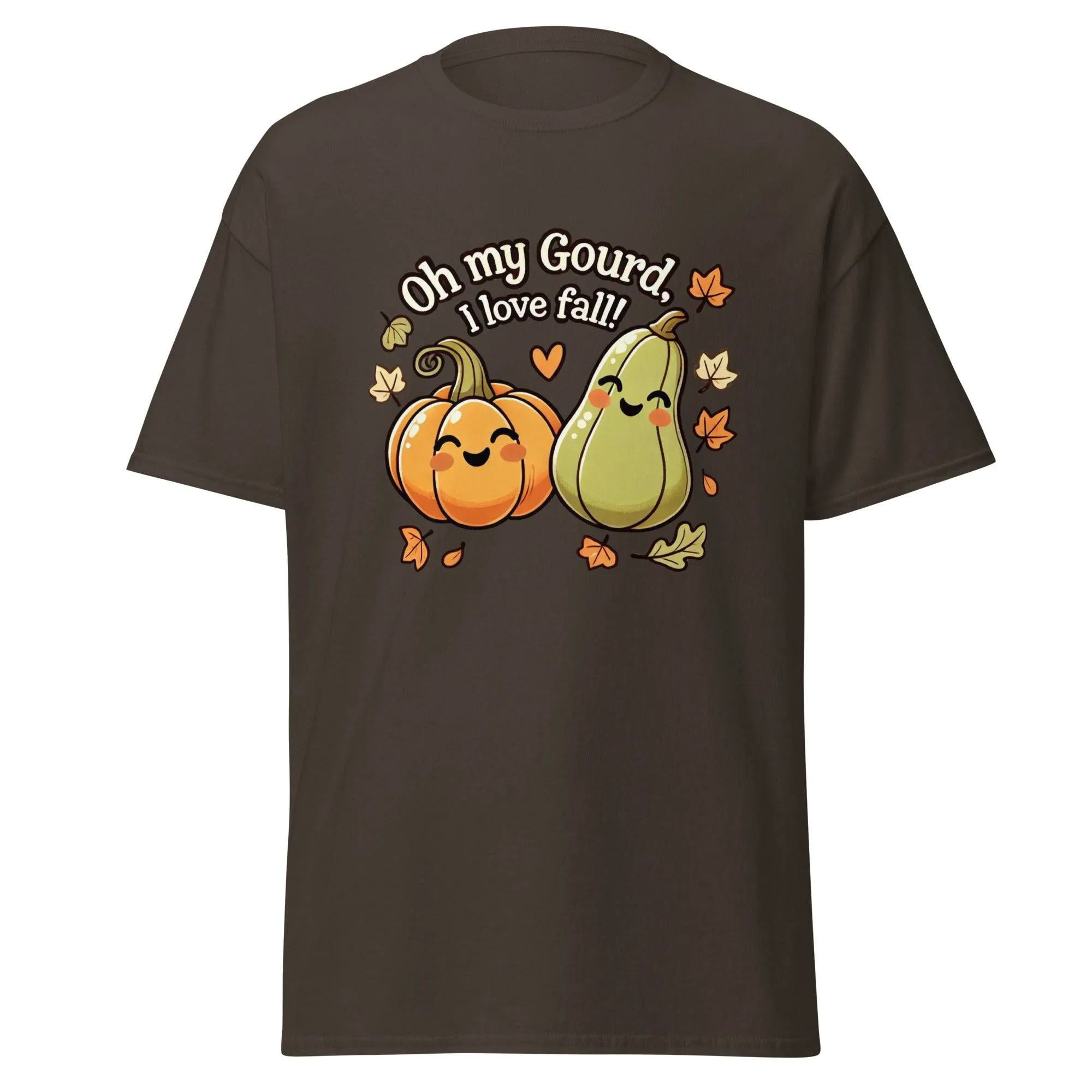 Unisex Fall Printed Tshirt – "Oh My Gourd, I Love Fall" – Fun Fall Graphic Tee for Autumn Lovers"