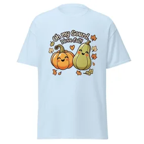 Unisex Fall Printed Tshirt – "Oh My Gourd, I Love Fall" – Fun Fall Graphic Tee for Autumn Lovers"
