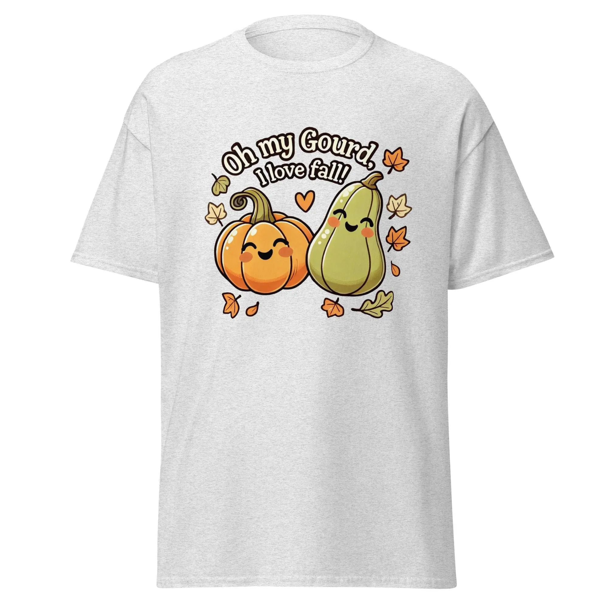 Unisex Fall Printed Tshirt – "Oh My Gourd, I Love Fall" – Fun Fall Graphic Tee for Autumn Lovers"