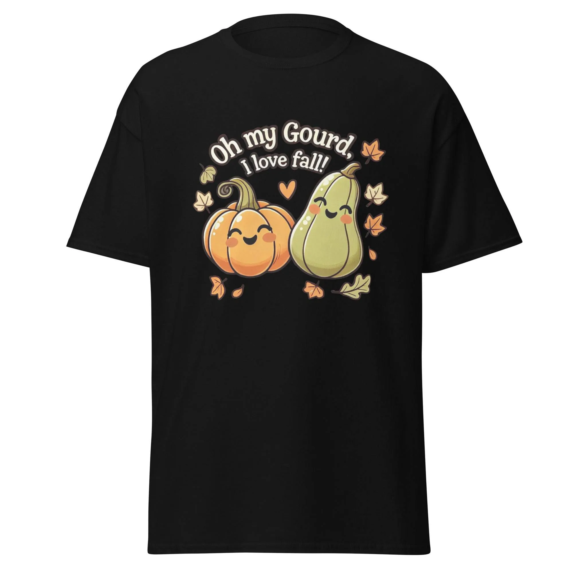 Unisex Fall Printed Tshirt – "Oh My Gourd, I Love Fall" – Fun Fall Graphic Tee for Autumn Lovers"