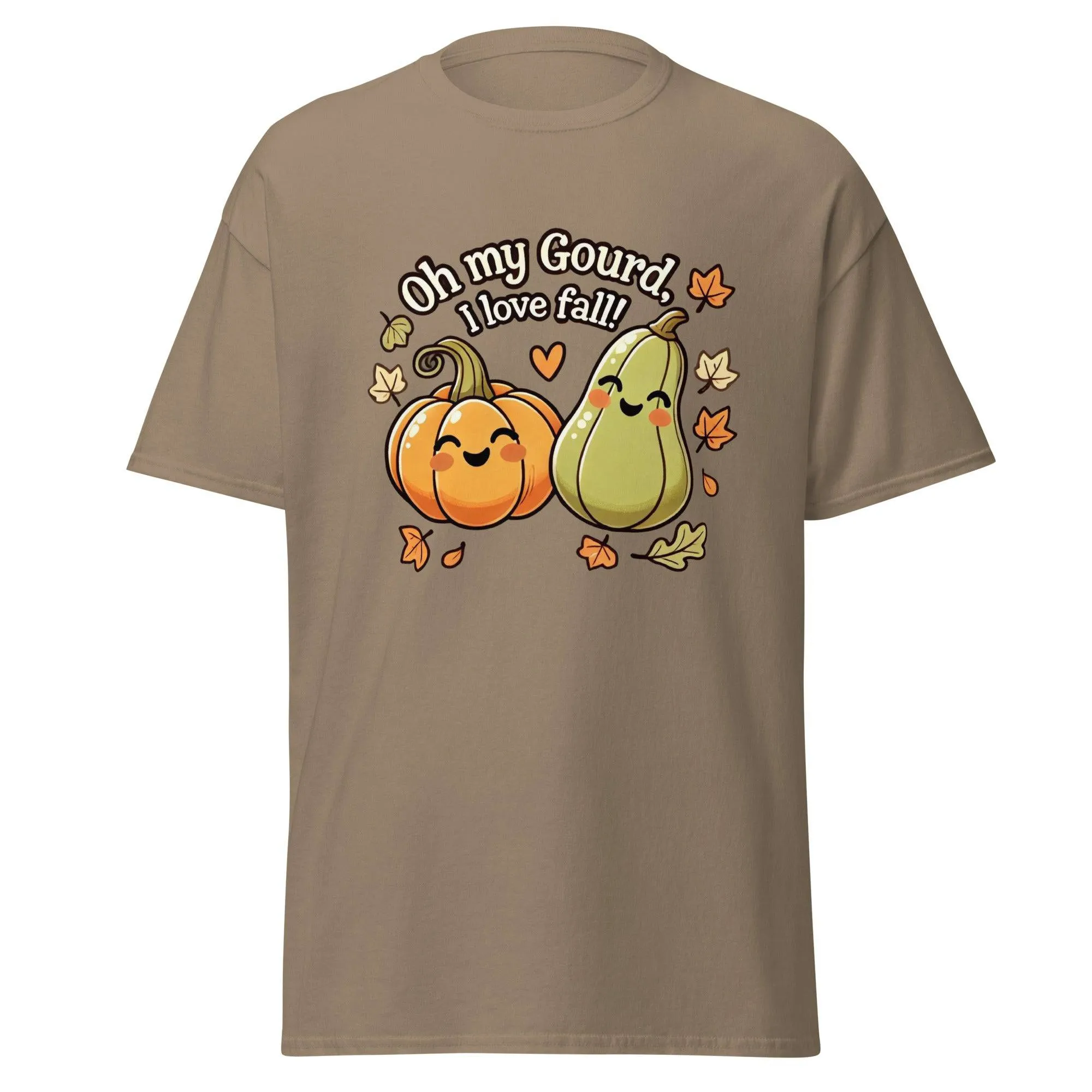 Unisex Fall Printed Tshirt – "Oh My Gourd, I Love Fall" – Fun Fall Graphic Tee for Autumn Lovers"