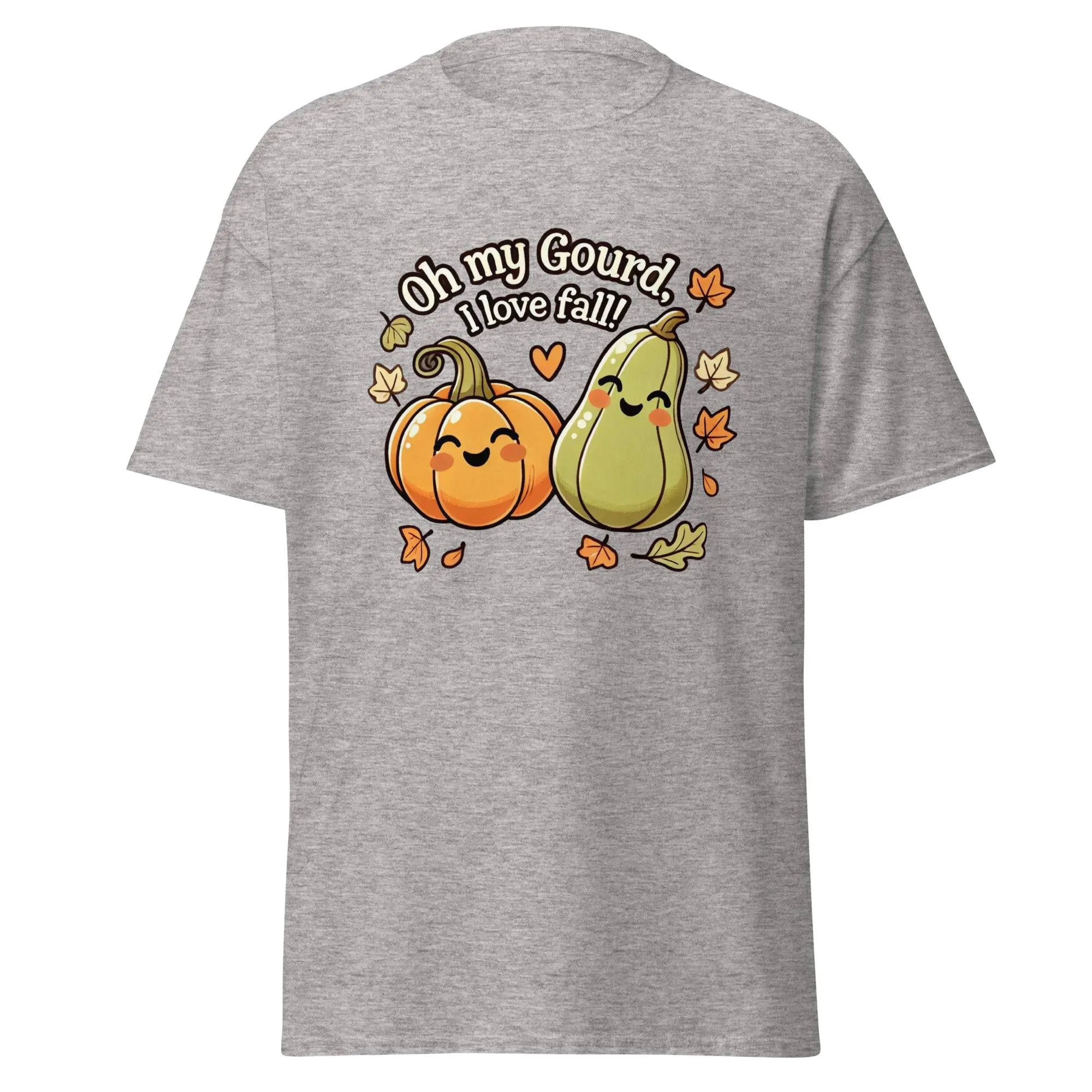 Unisex Fall Printed Tshirt – "Oh My Gourd, I Love Fall" – Fun Fall Graphic Tee for Autumn Lovers"