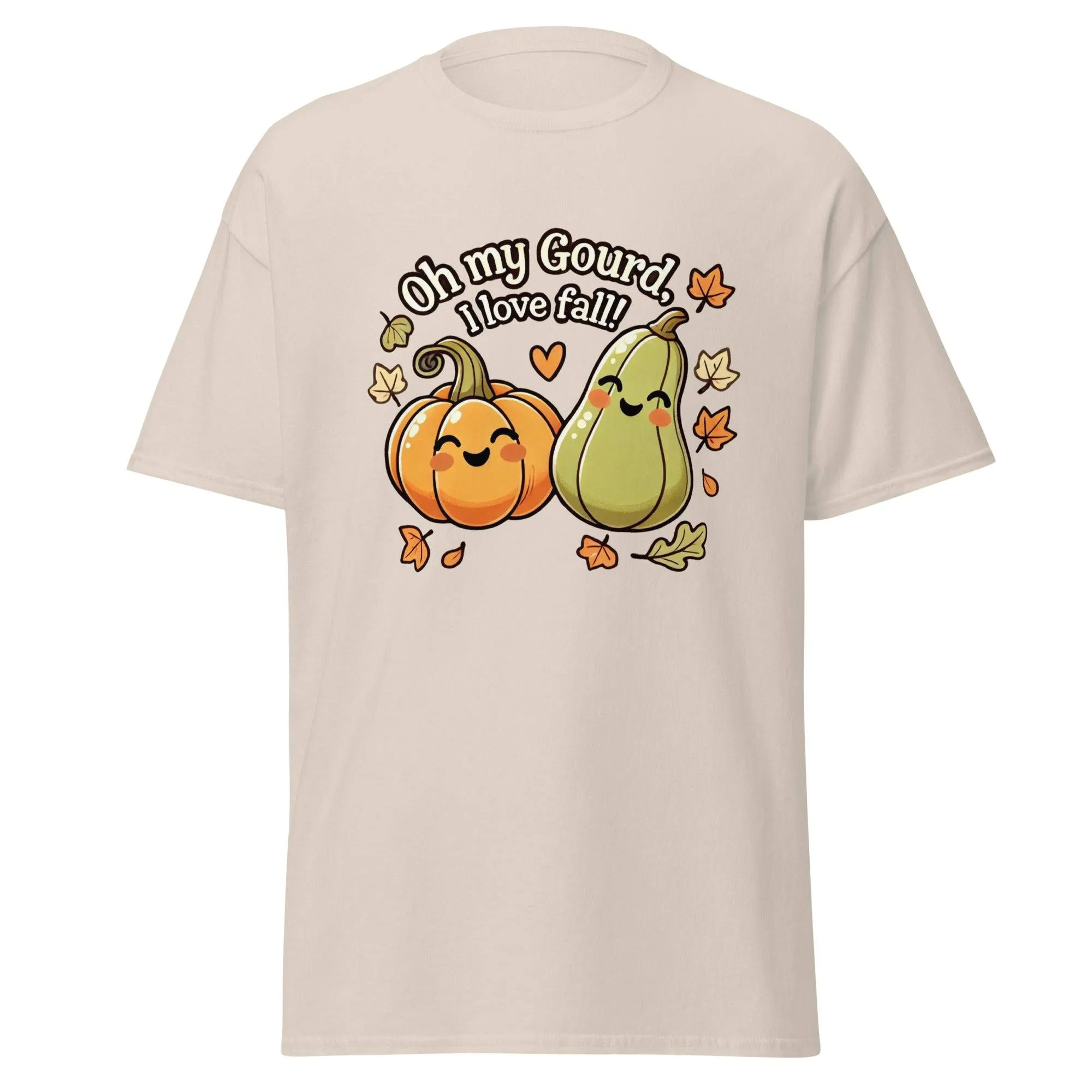 Unisex Fall Printed Tshirt – "Oh My Gourd, I Love Fall" – Fun Fall Graphic Tee for Autumn Lovers"