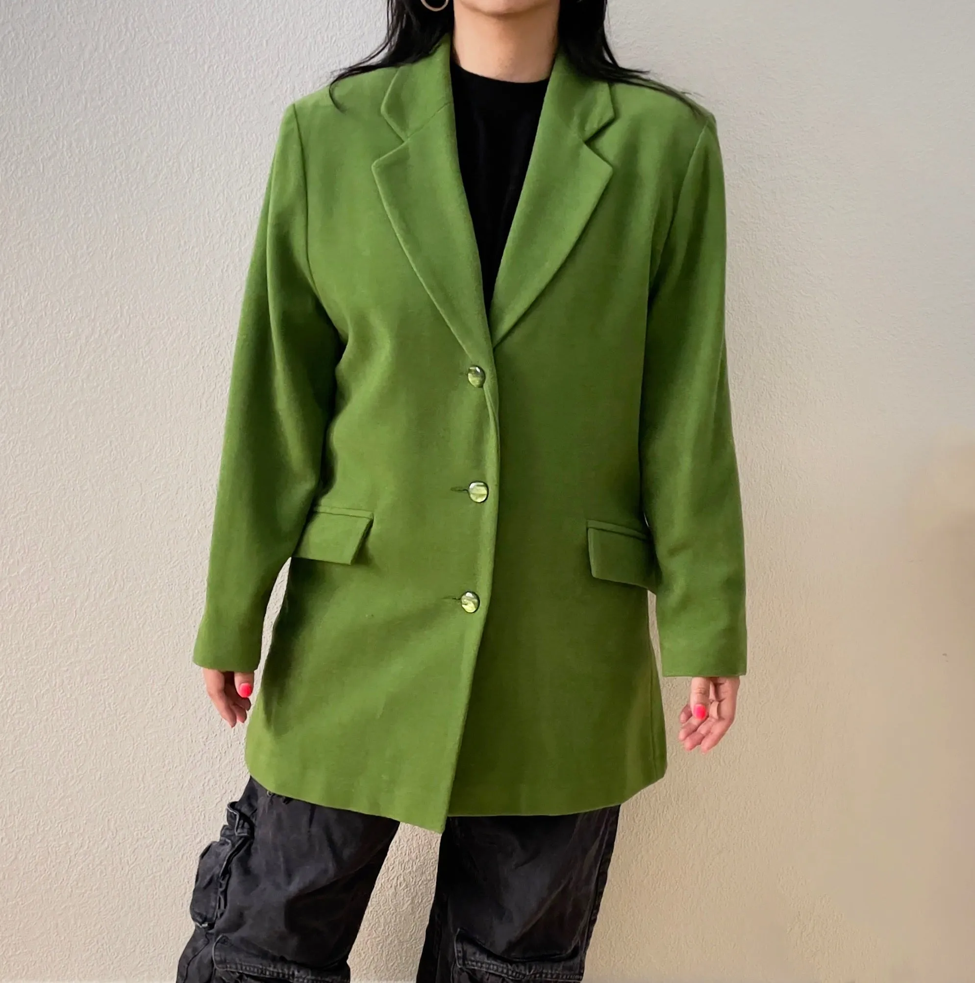 Vintage Angora blend Blazer Coat - Kello