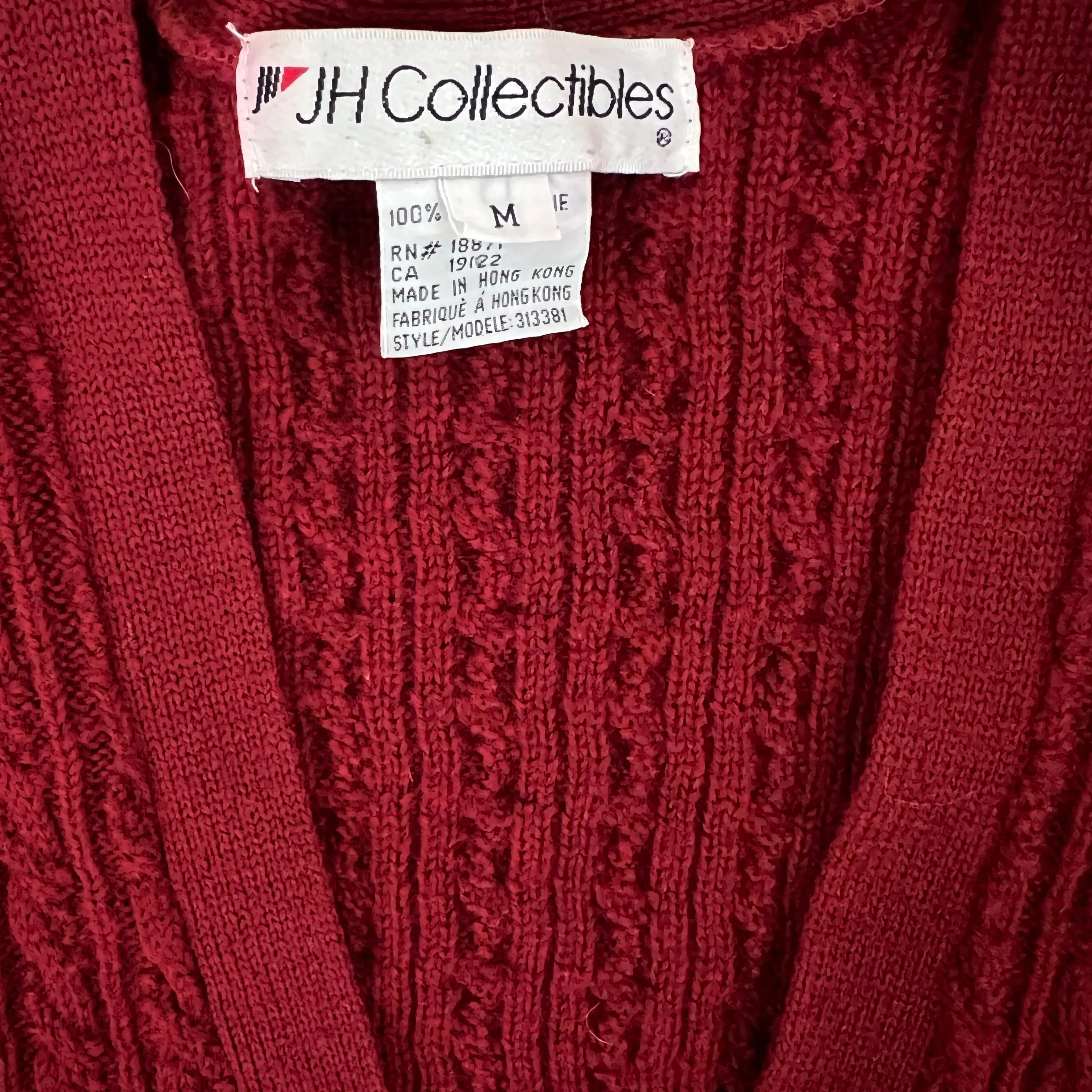 Vintage Wool Cable knit Grandma Vest Size Medium
